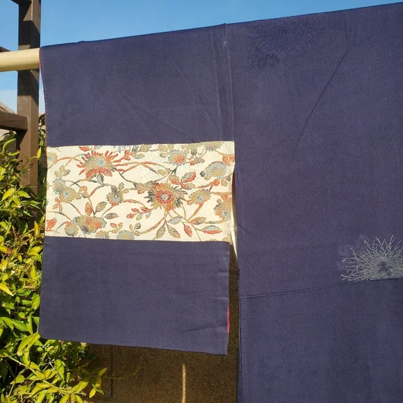 VINTAGE JAPANESE HANDSTITCHED TRADITIONAL SILK KIMONO - Picture 4 of 4